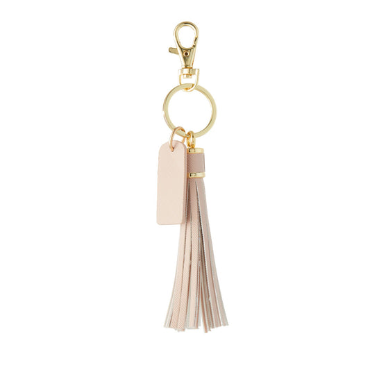 Nude Rectangle Tassel Keychain