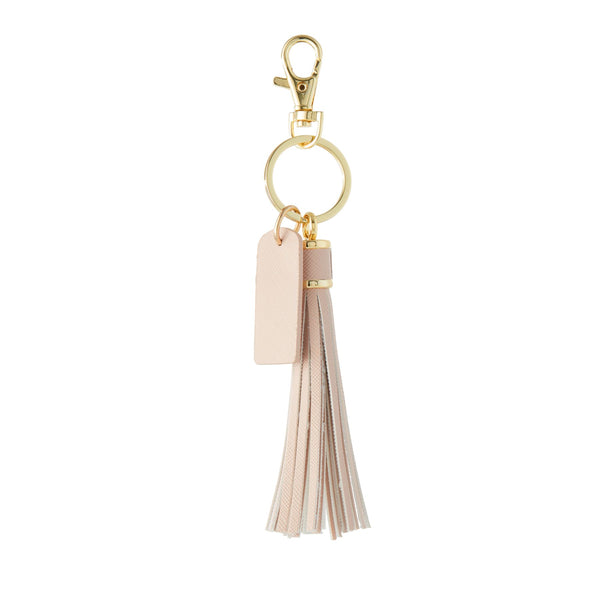 Nude Rectangle Tassel Keychain