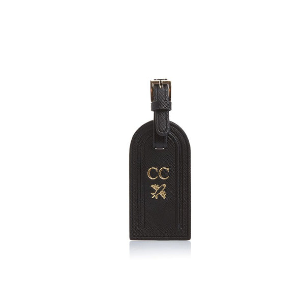 Black Passport Holder and Luggage Tag Set