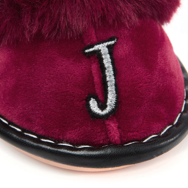 Limited Edition Maroon Personalized Slip-on Slippers