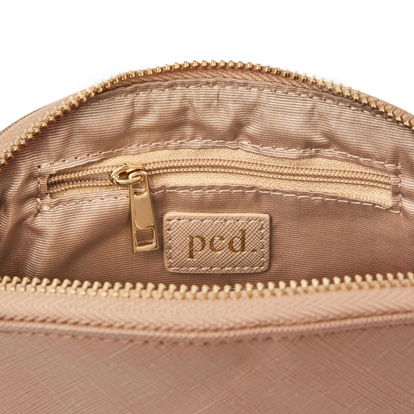 Small Taupe makeup bag