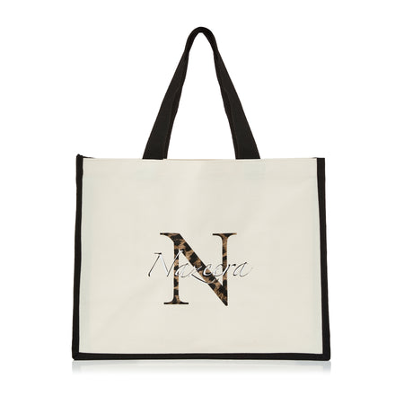 XLarge Personalized Waterproof Canvas Tote - Striped