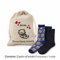 Men's Personalized Socks gift set - you are otterly amazing.