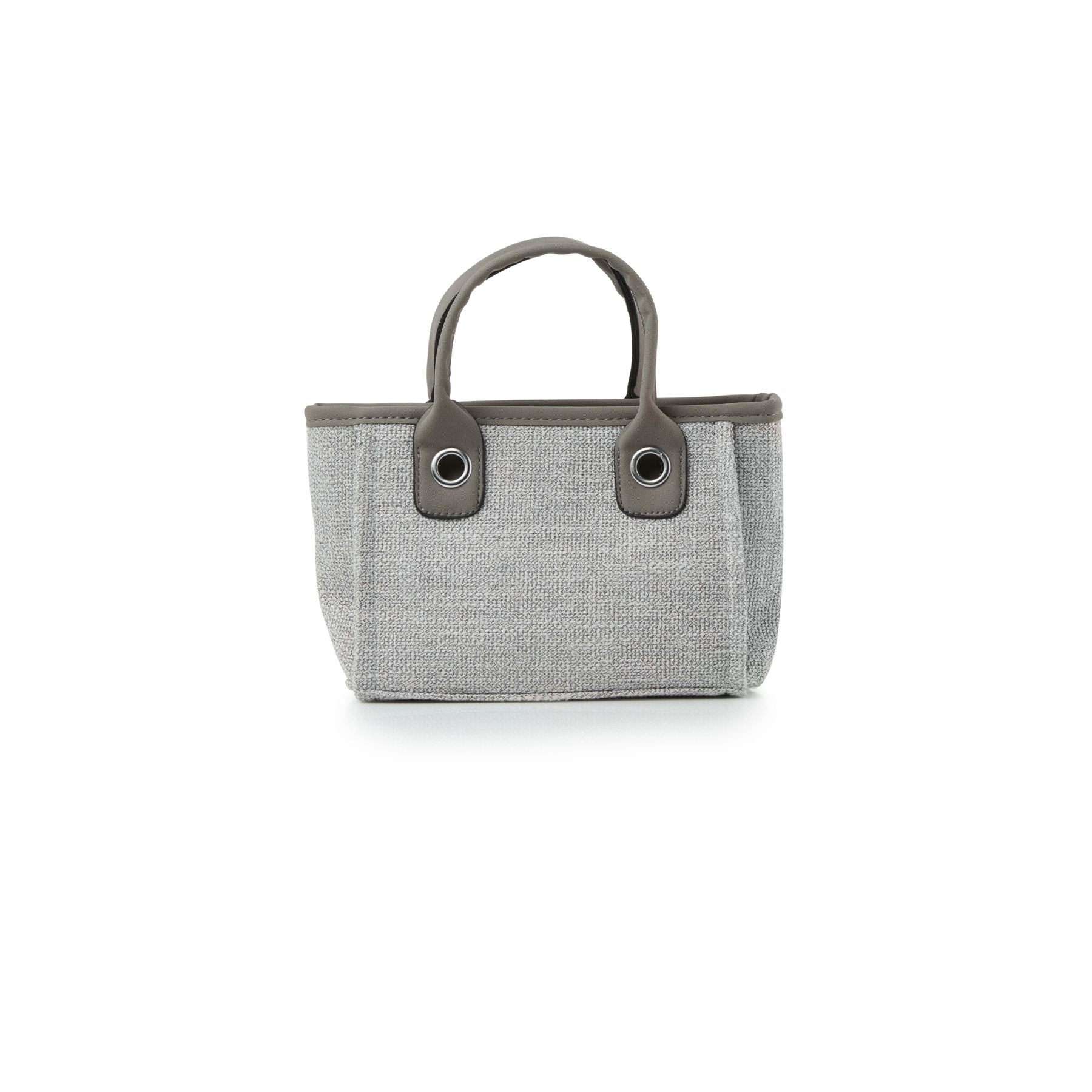 Mini pcd. Striped Canvas Tote Bag - Grey