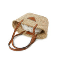 Load image into Gallery viewer, pcd. Patch Raffia Tote Bag
