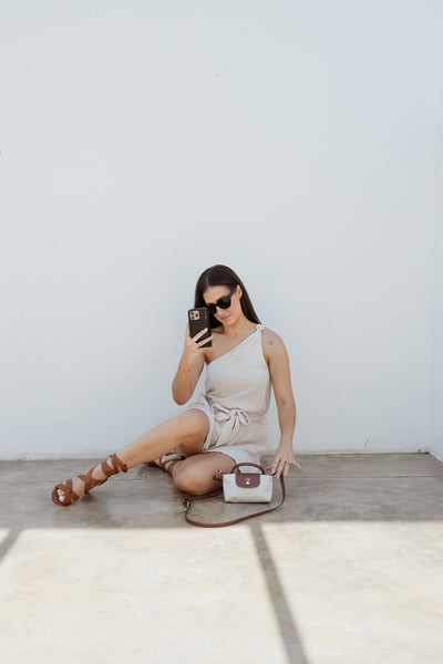 La Petite Pouch with Handle - Ivory