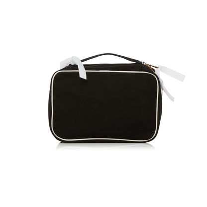 2 Piece Large Cotton Toiletry Bag - Black