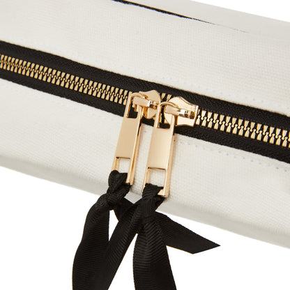 2 Piece Large Cotton Toiletry Bag - White