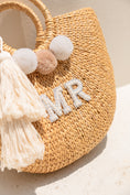 Load image into Gallery viewer, Pom Pom Raffia Bag
