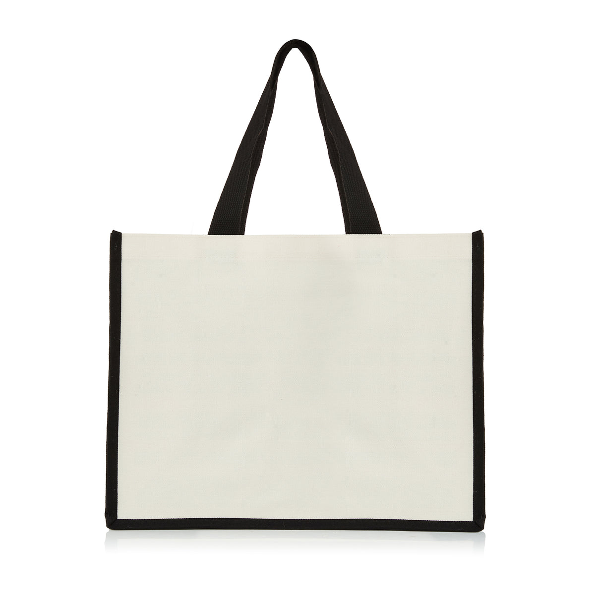 XLarge Personalized Waterproof Canvas Tote - Black Trim