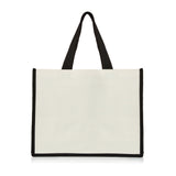 XLarge Personalized Waterproof Canvas Tote - Black Trim