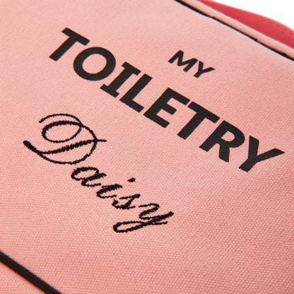 2 Piece Large Cotton Toiletry Bag - Blush Pink