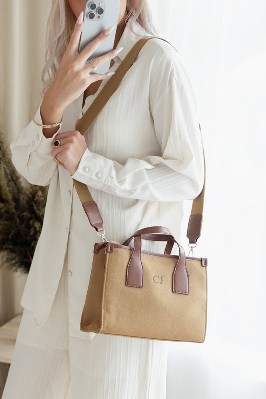 Canvas Crossbody Bag - Khaki