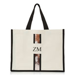 XLarge Personalized Waterproof Canvas Tote - Striped