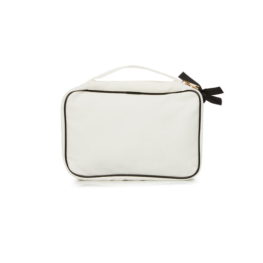2 Piece Large Cotton Toiletry Bag - White