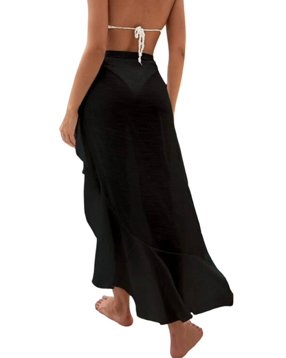 Personalized Frill Sarong- Black