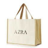 XLarge Personalized Waterproof Canvas Tote - Nude Trim