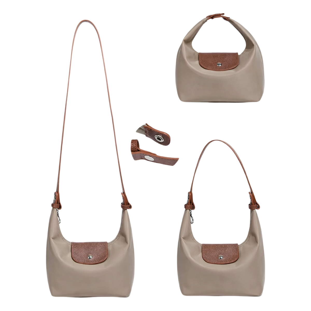The 3-way Convertible Dumpling Bag - Nude