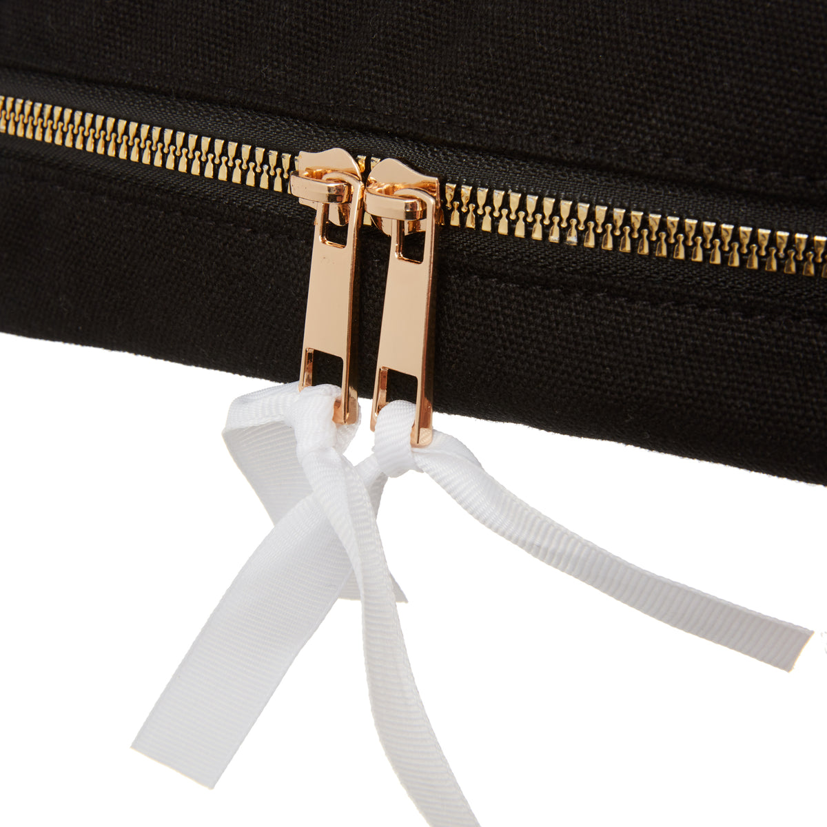 2 Piece Large Cotton Toiletry Bag - Black