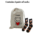 Load image into Gallery viewer, Men's Personalized Socks gift set - You're Such a Fox
