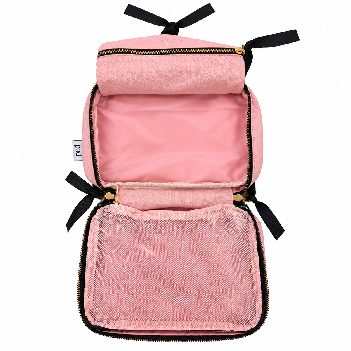 2 Piece Large Cotton Toiletry Bag - Blush Pink