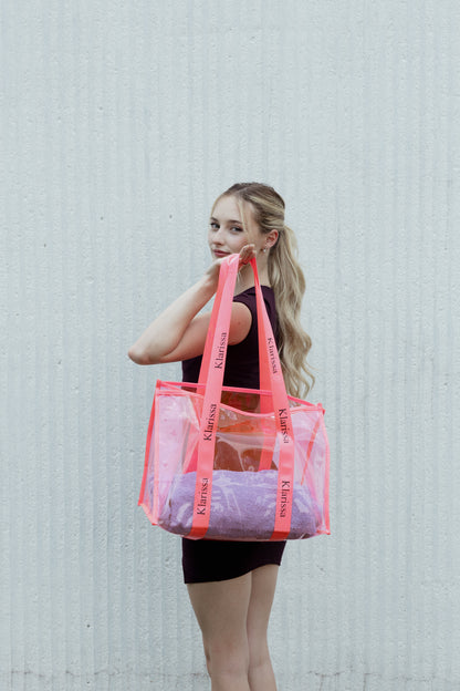 Auroa Personalized Beach Tote -Pink