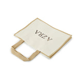 XLarge Personalized Waterproof Canvas Tote - Nude Trim