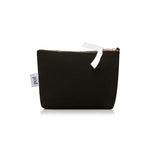 Black Cotton Canvas Makeup Pouch