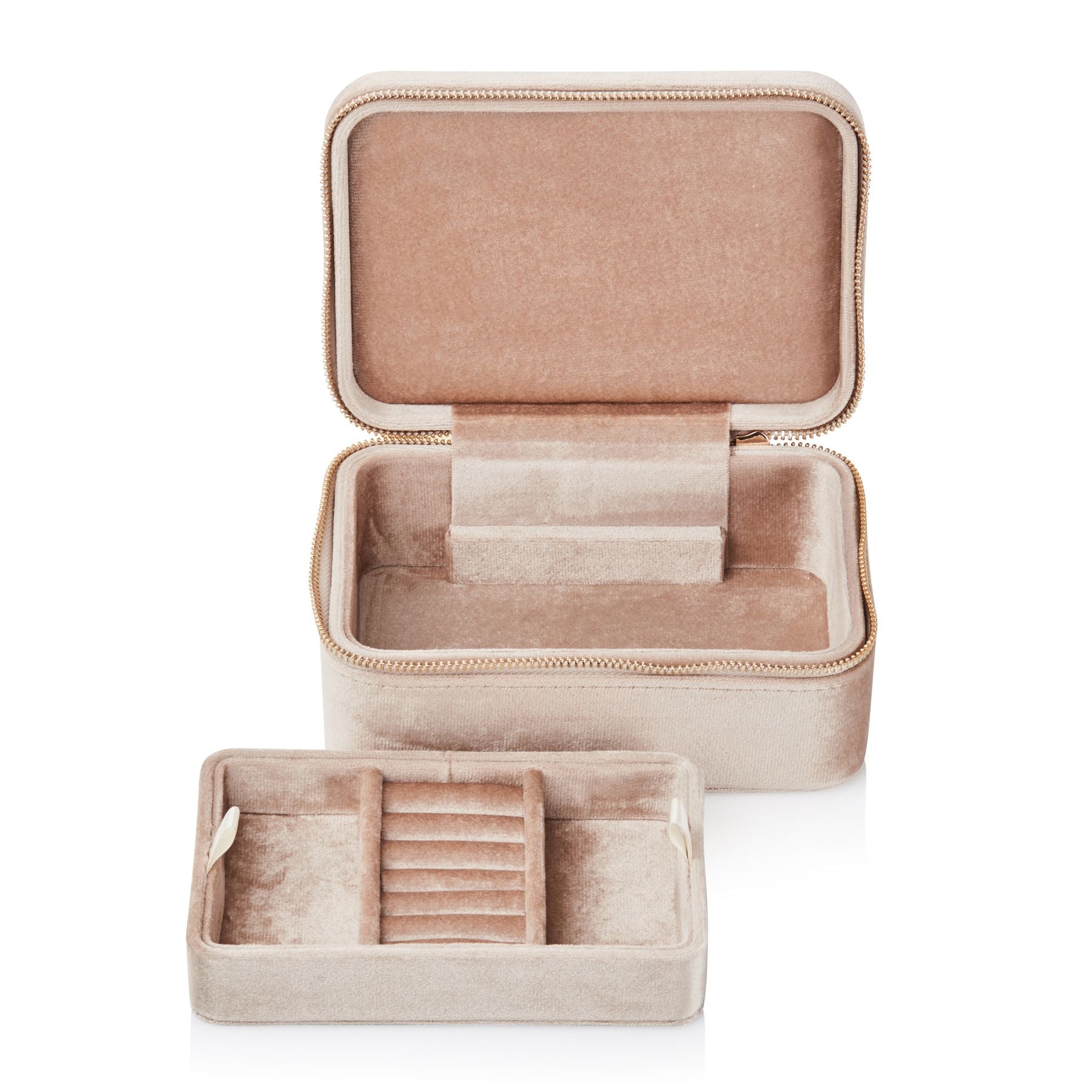 Champagne Bijou Double Layered Jewelry Box