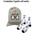 Load image into Gallery viewer, Men's Personalized Socks gift set -Penguin
