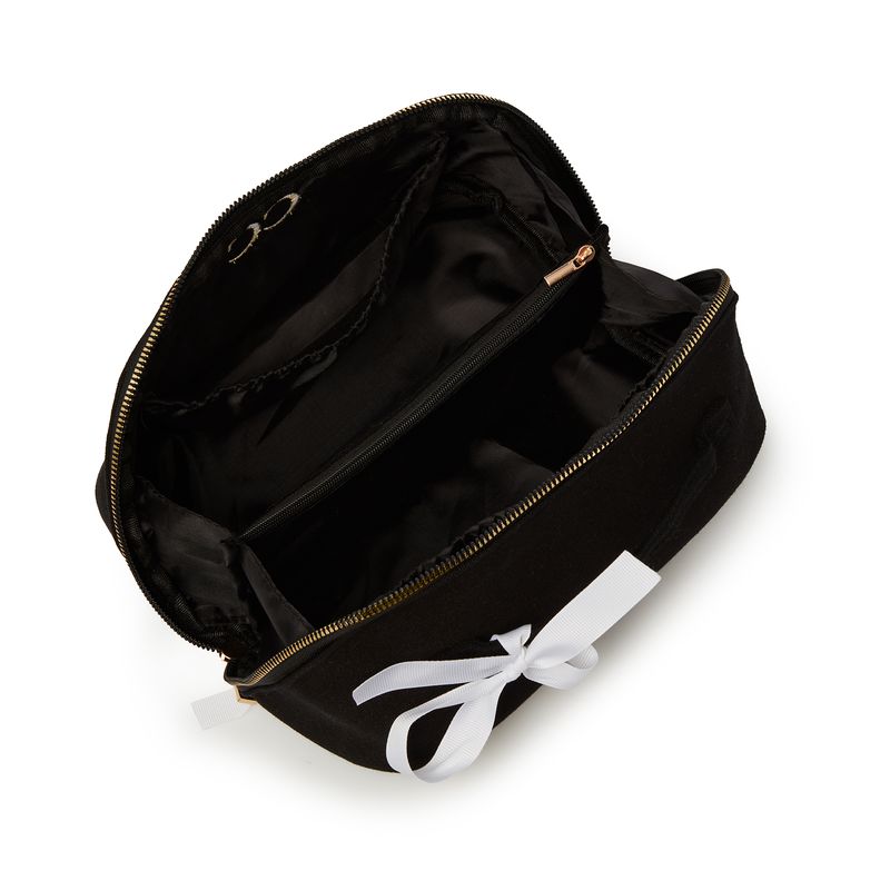 PCD Cotton Makeup & Toiletry Bag — Black