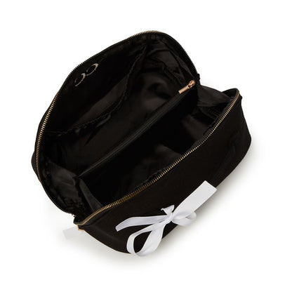 PCD Cotton Makeup & Toiletry Bag — Black