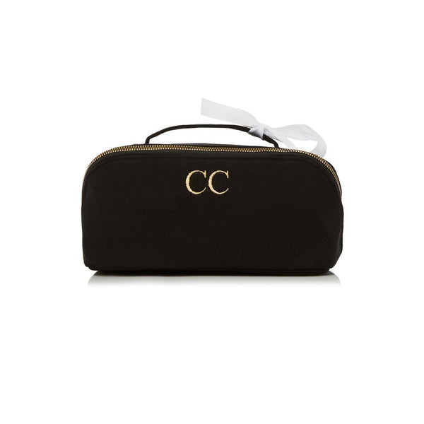 PCD Cotton Makeup & Toiletry Bag — Black