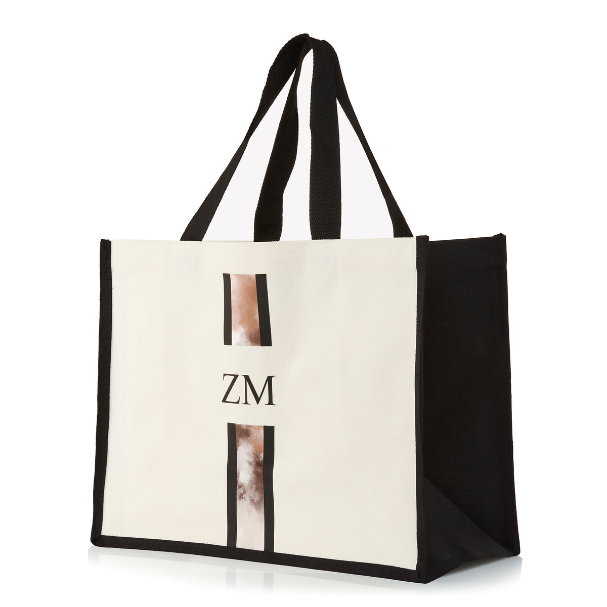 XLarge Personalized Waterproof Canvas Tote - Striped