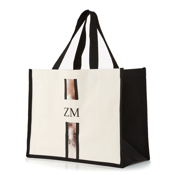 XLarge Personalized Waterproof Canvas Tote - Striped