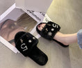 Load image into Gallery viewer, Personalized Embellished Slippers - Black
