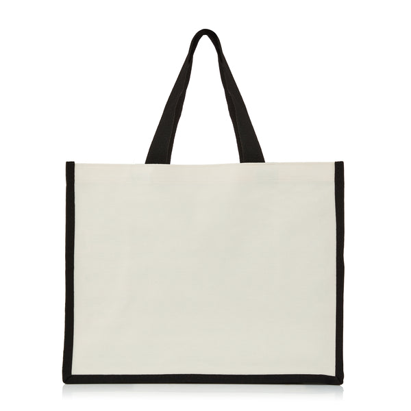 XLarge Personalized Waterproof Canvas Tote - Striped