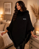 Limited Edition Faux Fur Poncho - Black