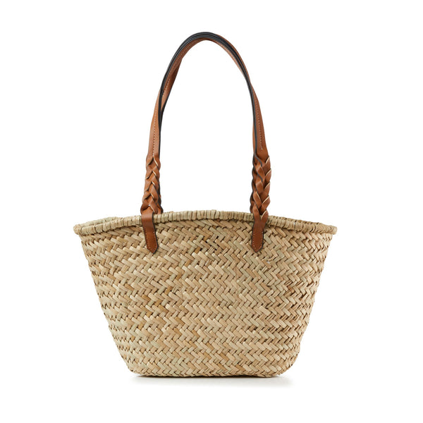 pcd. Patch Raffia Tote Bag