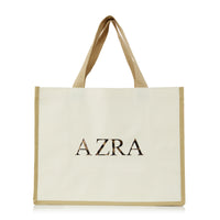XLarge Personalized Waterproof Canvas Tote - Nude Trim