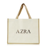XLarge Personalized Waterproof Canvas Tote - Nude Trim