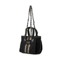 Load image into Gallery viewer, Mini pcd. Striped Canvas Tote Bag - Black
