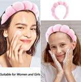 3 Piece Personalized Spa Headband Set for Facial care and makeup Removal - Pink