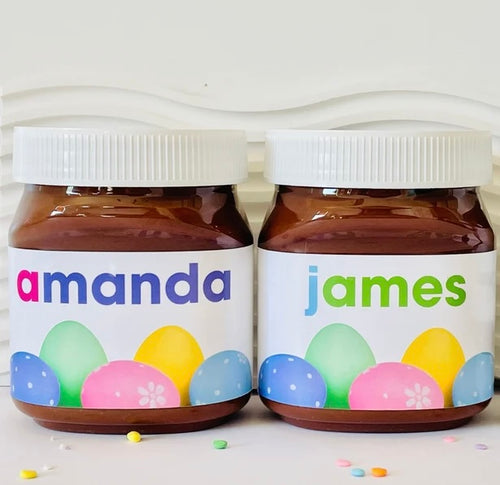 Personalized Nutella Jar - Easter Eggs