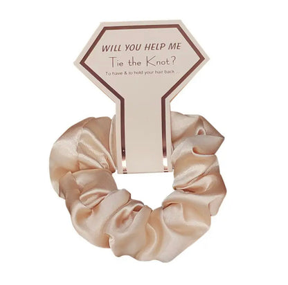 Bridesmaid Proposal Scrunchies - Champagne