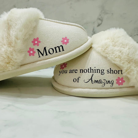 Personalized Embellished Slippers - Pink
