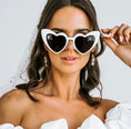 Load image into Gallery viewer, Custom Bridal Party Heart Shaped Sunglasses - white
