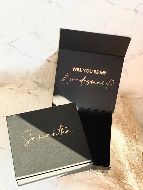 Large Personalized Luxury Gift Box - Black