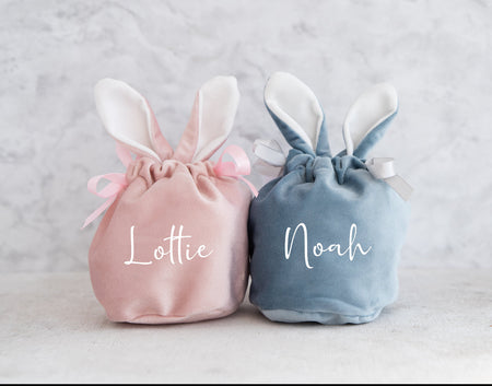 Personalized Easter Bag and Fluffy Bunny Sock - There’s truly no bunny like you