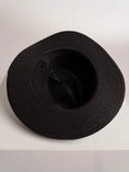 Load image into Gallery viewer, Black Personalized Fedora Hat with Nude Band
